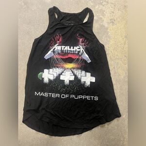 NWOT Metallica Master of Puppets Black Graphic Tank